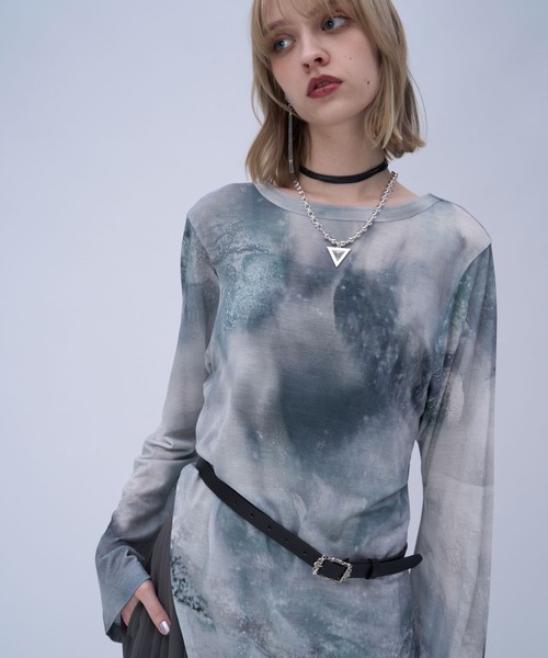 HARE（ハレ）の「スリットガラシアーT(HARE)（Tシャツ/カットソー・レディース・グリーン/ブラック・FREE）」の10枚目の写真