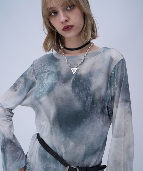 HARE（ハレ）の「スリットガラシアーT(HARE)（Tシャツ/カットソー・レディース・グリーン/ブラック・FREE）」の11枚目の写真