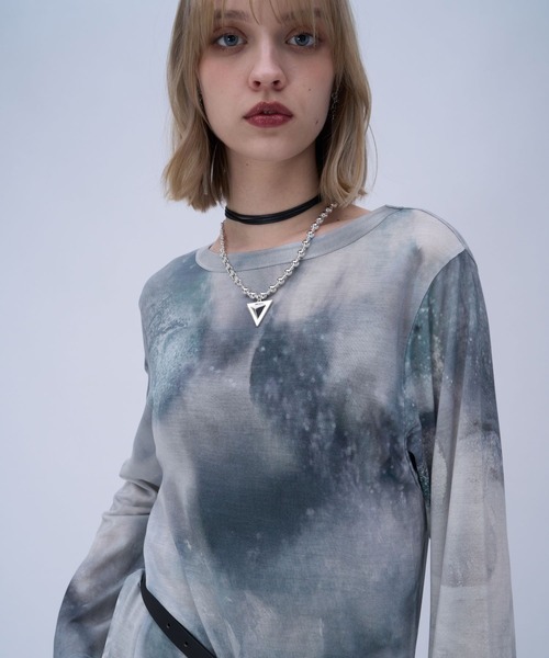 HARE（ハレ）の「スリットガラシアーT(HARE)（Tシャツ/カットソー・レディース・グリーン/ブラック・FREE）」の12枚目の写真