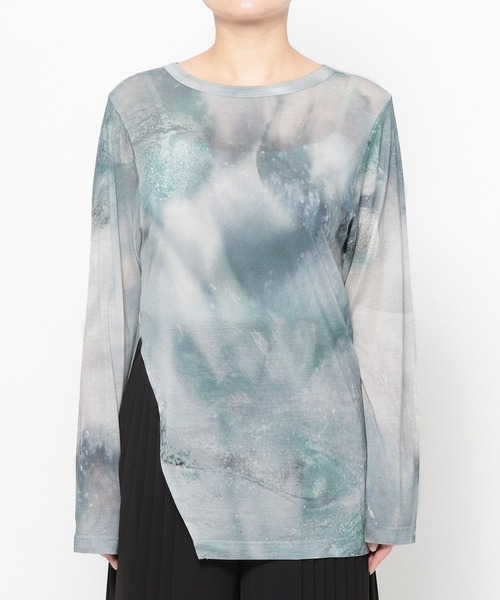 HARE（ハレ）の「スリットガラシアーT(HARE)（Tシャツ/カットソー・レディース・グリーン/ブラック・FREE）」の13枚目の写真