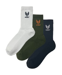 MAISON mou（メゾンムー）の「【AVIREX/アヴィレックス】Air Force Embroidery 3P Socks ソックス25-27cm（ソックス/靴下）」