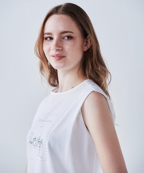 STUDIO PICONE(スタジオピッコーネ)の「UV冷感ボックスノースリプルオーバー(タンクトップ・レディース・ライトブルー/ブラック/オレンジ/ホワイト・LL/L/M)」の20枚目の写真