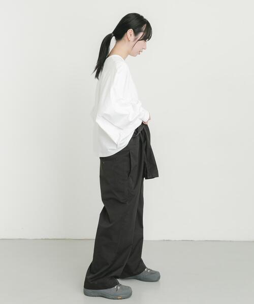 EKAL（エカル）の「スプリットドルマンカットソー（Tシャツ/カットソー・レディース・オフホワイト/チャコールグレー/ピンク・ONE）」の10枚目の写真