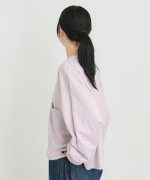 EKAL（エカル）の「スプリットドルマンカットソー（Tシャツ/カットソー・レディース・オフホワイト/チャコールグレー/ピンク・ONE）」の14枚目の写真