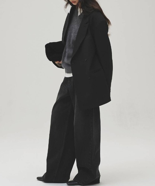 TODAYFUL(トゥデイフル)の「【TODAYFUL/トゥデイフル】Twill Double Jacket/ツイルダブルジャケット(テーラードジャケット・レディース・グレイッシュベージュ/ブラック/ブルー系その他・38/36)」の5枚目の写真