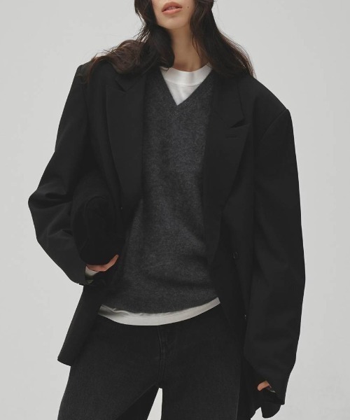 TODAYFUL(トゥデイフル)の「【TODAYFUL/トゥデイフル】Twill Double Jacket/ツイルダブルジャケット(テーラードジャケット・レディース・グレイッシュベージュ/ブラック/ブルー系その他・38/36)」の4枚目の写真