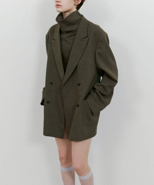 TODAYFUL(トゥデイフル)の「【TODAYFUL/トゥデイフル】Twill Double Jacket/ツイルダブルジャケット(テーラードジャケット・レディース・グレイッシュベージュ/ブラック/ブルー系その他・38/36)」の9枚目の写真