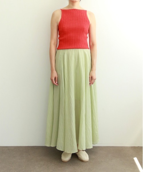 WALANCE（ワランス）の「paper rib knit camisole（キャミソール・レディース・ブラック/レッド/グレイッシュベージュ・FREE）」の15枚目の写真