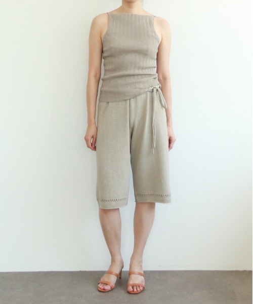 WALANCE（ワランス）の「paper rib knit camisole（キャミソール・レディース・ブラック/レッド/グレイッシュベージュ・FREE）」の18枚目の写真