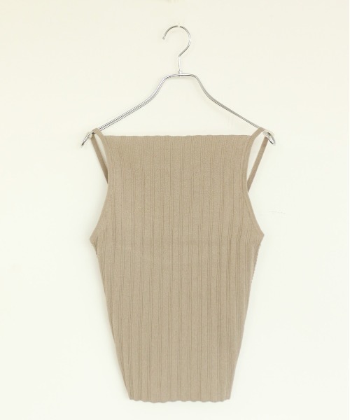 WALANCE（ワランス）の「paper rib knit camisole（キャミソール・レディース・ブラック/レッド/グレイッシュベージュ・FREE）」の21枚目の写真