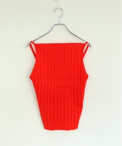 WALANCE（ワランス）の「paper rib knit camisole（キャミソール・レディース・ブラック/レッド/グレイッシュベージュ・FREE）」の22枚目の写真