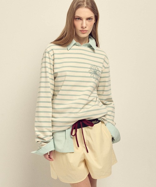Mardi Mercredi（マルディメクルディ）の「COTTON SHORTS CONTRAST WAISTBAND / コットン ショーツ コントラスト ウェストバンド（その他パンツ・レディース・ペールイエロー/スカイブルー/ブルー/ライトピンク・FREE）」の3枚目の写真