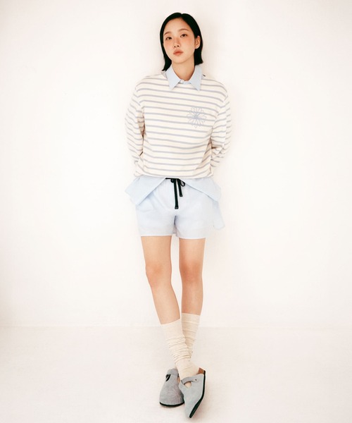 Mardi Mercredi（マルディメクルディ）の「COTTON SHORTS CONTRAST WAISTBAND / コットン ショーツ コントラスト ウェストバンド（その他パンツ・レディース・ペールイエロー/スカイブルー/ブルー/ライトピンク・FREE）」の16枚目の写真