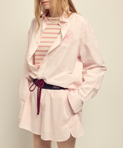 Mardi Mercredi（マルディメクルディ）の「COTTON SHORTS CONTRAST WAISTBAND / コットン ショーツ コントラスト ウェストバンド（その他パンツ・レディース・ペールイエロー/スカイブルー/ブルー/ライトピンク・FREE）」の7枚目の写真
