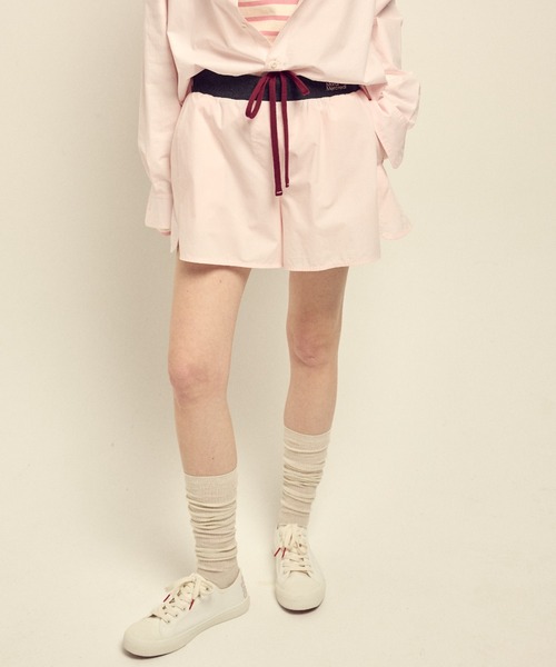 Mardi Mercredi（マルディメクルディ）の「COTTON SHORTS CONTRAST WAISTBAND / コットン ショーツ コントラスト ウェストバンド（その他パンツ・レディース・ペールイエロー/スカイブルー/ブルー/ライトピンク・FREE）」の10枚目の写真