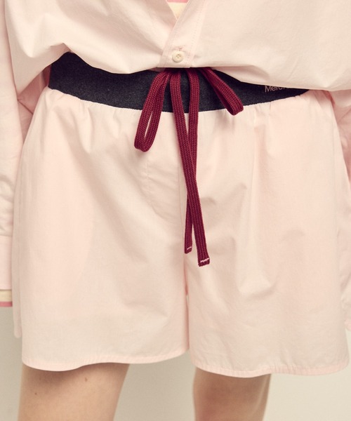 Mardi Mercredi（マルディメクルディ）の「COTTON SHORTS CONTRAST WAISTBAND / コットン ショーツ コントラスト ウェストバンド（その他パンツ・レディース・ペールイエロー/スカイブルー/ブルー/ライトピンク・FREE）」の12枚目の写真
