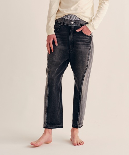 Iroquois（イロコイ）の「TWISTED 3D SAROUEL（デニムパンツ・メンズ・ライトインディゴブルー/ダークブラック/ライトブラック/ダークインディゴブルー・4/5/3）」の2枚目の写真