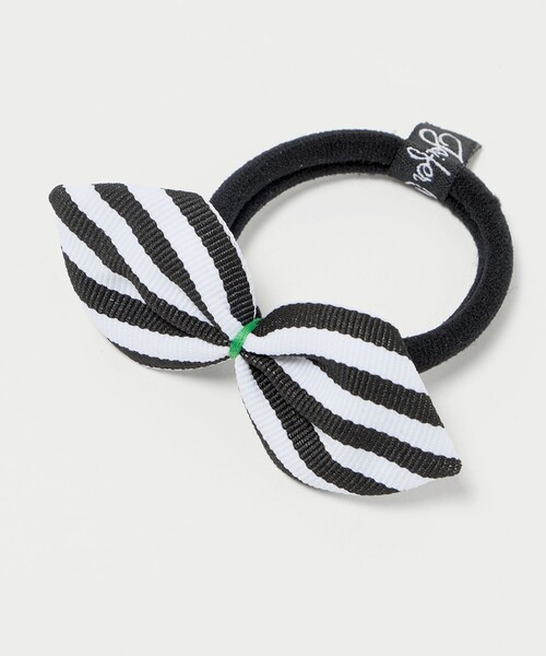 Jennifer Ouellette(ジュエファーオウレット)の「<Jennifer Ouellette>ストライプ リボン ポニー/ヘアゴム(ヘアゴム・レディース・ロイヤルブルー/ブラック・FREE)」の6枚目の写真