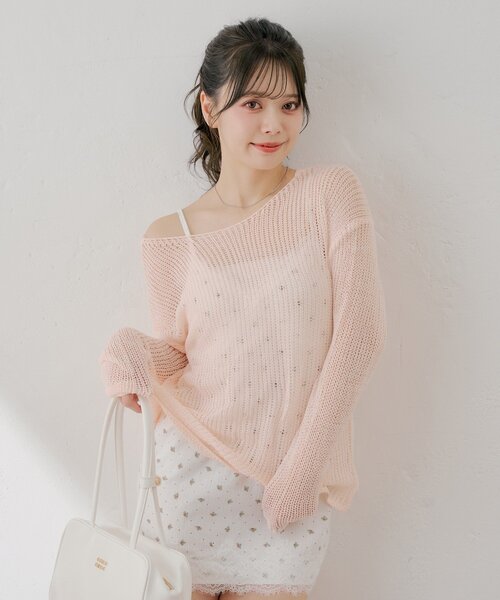 Chico(チコ)の「花柄キャミワンピース+ルーズニットセット(ワンピース・レディース・アイボリー/ピンク/ブルー・FREE)」の4枚目の写真