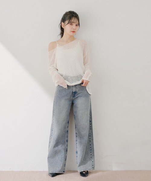 Chico(チコ)の「花柄キャミワンピース+ルーズニットセット(ワンピース・レディース・アイボリー/ピンク/ブルー・FREE)」の14枚目の写真