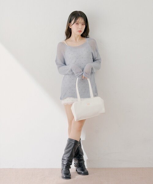 Chico(チコ)の「花柄キャミワンピース+ルーズニットセット(ワンピース・レディース・アイボリー/ピンク/ブルー・FREE)」の19枚目の写真