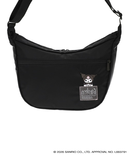 Manhattan Portage（マンハッタンポーテージ）の「DUET SHOULDER BAG FLIGHT NYLON BACKING KRM（ショルダーバッグ・レディース・ブラック・SMALL）」の2枚目の写真