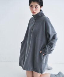 CODE A | half zip sweat mini dress(スウェット)