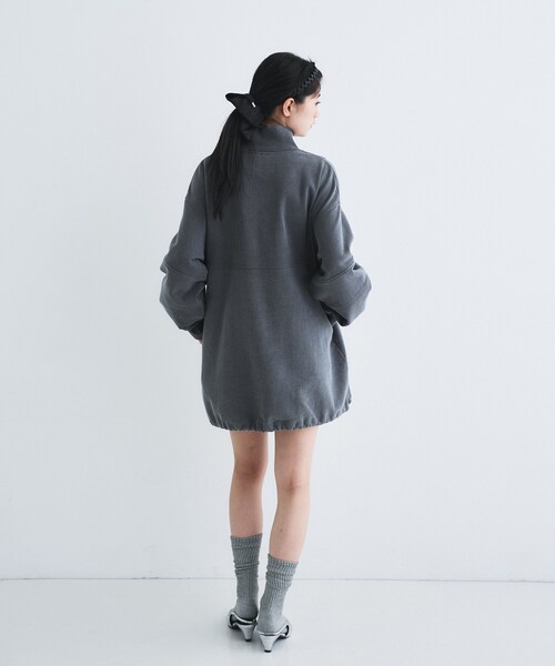 CODE A(コードエー)の「half zip sweat mini dress(スウェット・レディース・チャコールグレー/ベージュ・00)」の14枚目の写真