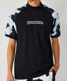 LOUDMOUTH/ラウドマウス ゴルフウェア 吸汗速乾 UVカット ストレッチ 切替 半袖 モックネックシャツ