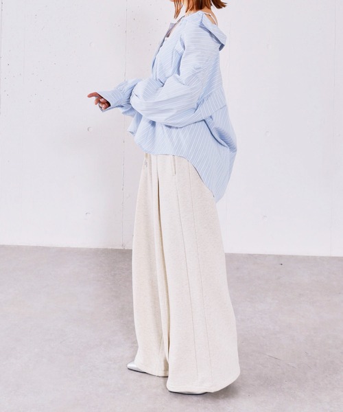 archives（アルシーヴ）の「センタータックワイドスウェットパンツ（スウェットパンツ・レディース・オートミール/グレー・MEDIUM）」の18枚目の写真