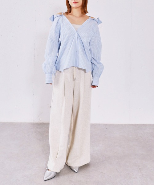 archives（アルシーヴ）の「センタータックワイドスウェットパンツ（スウェットパンツ・レディース・オートミール/グレー・MEDIUM）」の15枚目の写真