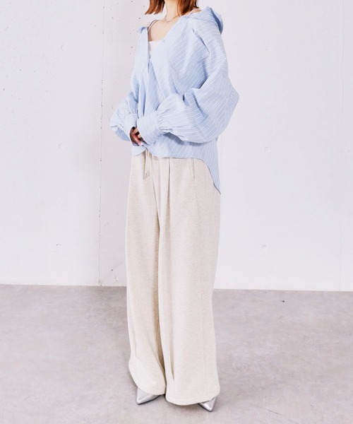 archives（アルシーヴ）の「センタータックワイドスウェットパンツ（スウェットパンツ・レディース・オートミール/グレー・MEDIUM）」の17枚目の写真