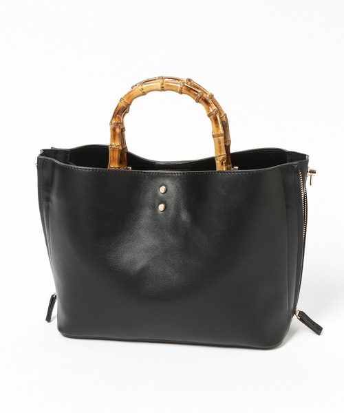 Andemiu（アンデミュウ）の「バンブーハンドルバッグ656264（ハンドバッグ・レディース・ライトイエロー/アイボリー/ブラック・FREE）」の16枚目の写真