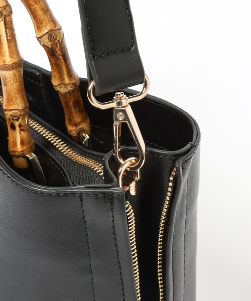 Andemiu（アンデミュウ）の「バンブーハンドルバッグ656264（ハンドバッグ・レディース・ライトイエロー/アイボリー/ブラック・FREE）」の19枚目の写真