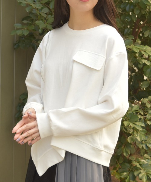 axes femme（アクシーズファム）の「変形ジッププルオーバー（Tシャツ/カットソー・レディース・ホワイト・FREE）」の16枚目の写真