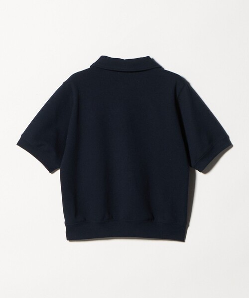 Steven Alan（スティーブンアラン）の「＜Steven Alan＞ブークレ ダンボール ワンボタン ハーフスリーブ プルオーバー（Tシャツ/カットソー・レディース・ネイビー/オフホワイト/グレー系・FREE）」の6枚目の写真