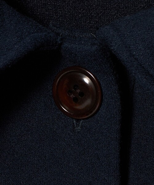 Steven Alan（スティーブンアラン）の「＜Steven Alan＞ブークレ ダンボール ワンボタン ハーフスリーブ プルオーバー（Tシャツ/カットソー・レディース・ネイビー/オフホワイト/グレー系・FREE）」の9枚目の写真