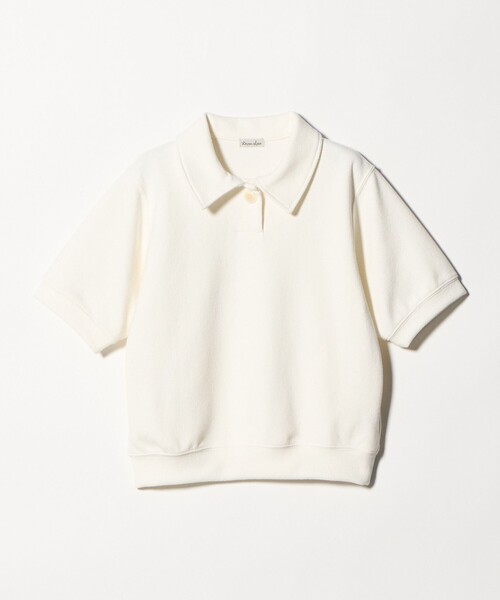 Steven Alan（スティーブンアラン）の「＜Steven Alan＞ブークレ ダンボール ワンボタン ハーフスリーブ プルオーバー（Tシャツ/カットソー・レディース・ネイビー/オフホワイト/グレー系・FREE）」の11枚目の写真