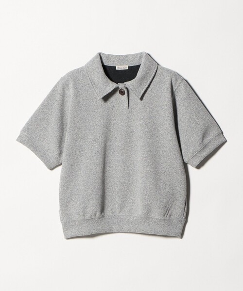 Steven Alan（スティーブンアラン）の「＜Steven Alan＞ブークレ ダンボール ワンボタン ハーフスリーブ プルオーバー（Tシャツ/カットソー・レディース・ネイビー/オフホワイト/グレー系・FREE）」の14枚目の写真