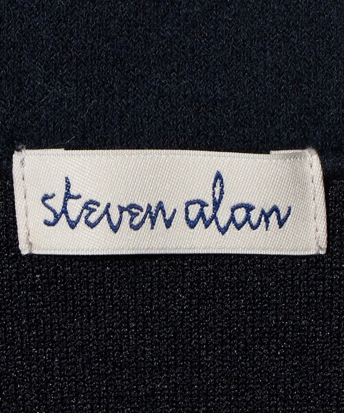 Steven Alan（スティーブンアラン）の「＜Steven Alan＞ブークレ ダンボール ワンボタン ハーフスリーブ プルオーバー（Tシャツ/カットソー・レディース・ネイビー/オフホワイト/グレー系・FREE）」の17枚目の写真