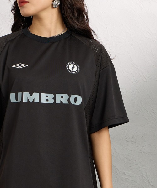UMBRO（アンブロ）の「[UMBRO/アンブロ] 別注 メッシュ切り替え ゲームシャツ（Tシャツ/カットソー・レディース・ブラック/チャコールグレー/ブルー・S/M/L/XL）」の11枚目の写真