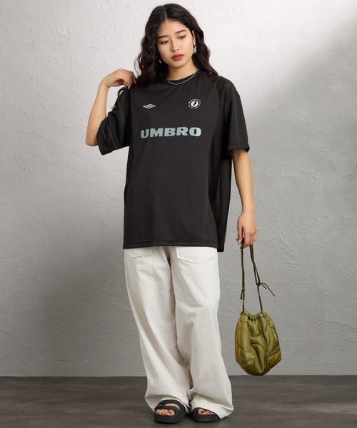 UMBRO（アンブロ）の「[UMBRO/アンブロ] 別注 メッシュ切り替え ゲームシャツ（Tシャツ/カットソー・レディース・ブラック/チャコールグレー/ブルー・S/M/L/XL）」の8枚目の写真