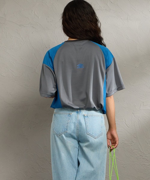 UMBRO（アンブロ）の「[UMBRO/アンブロ] 別注 メッシュ切り替え ゲームシャツ（Tシャツ/カットソー・レディース・ブラック/チャコールグレー/ブルー・S/M/L/XL）」の15枚目の写真
