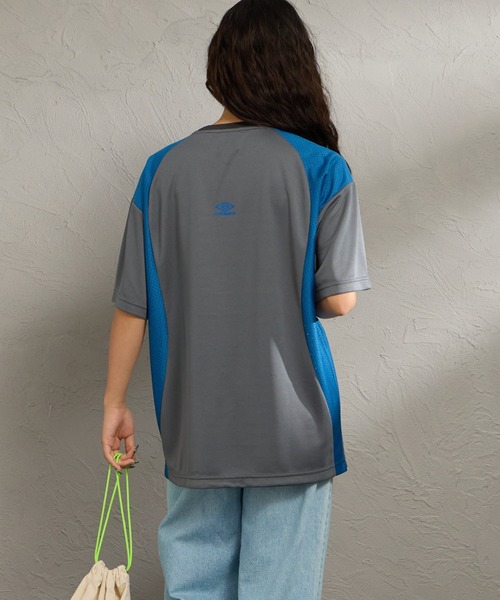 UMBRO（アンブロ）の「[UMBRO/アンブロ] 別注 メッシュ切り替え ゲームシャツ（Tシャツ/カットソー・レディース・ブラック/チャコールグレー/ブルー・S/M/L/XL）」の20枚目の写真
