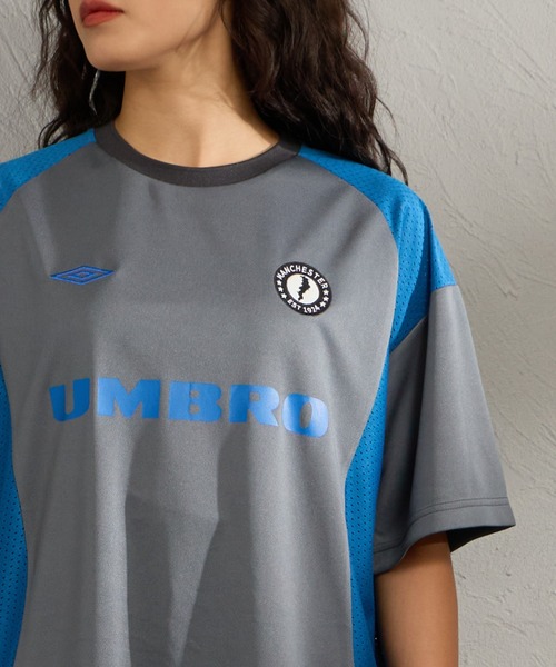 UMBRO（アンブロ）の「[UMBRO/アンブロ] 別注 メッシュ切り替え ゲームシャツ（Tシャツ/カットソー・レディース・ブラック/チャコールグレー/ブルー・S/M/L/XL）」の21枚目の写真