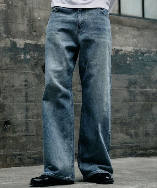 vintage wash straight denim pants / ヴィンテージウォッシュ