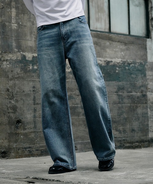 The Jeans Encyclopedia デニム ジーンズ ビンテージ vintage wash straight denim pants / ヴィンテージウォッシュ