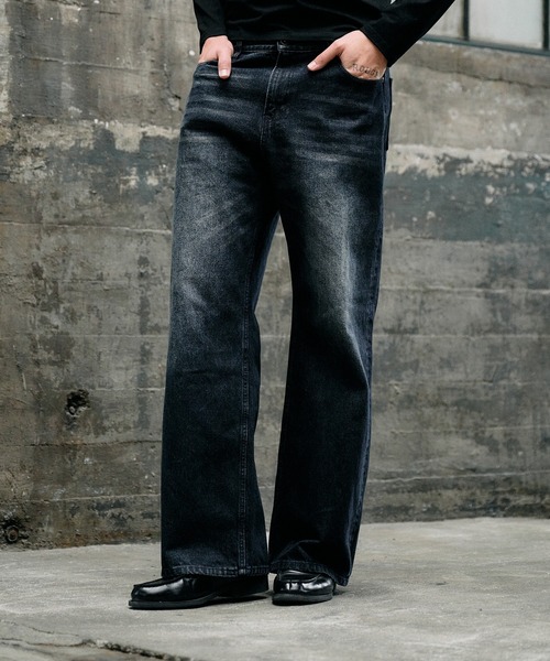 Regen Glanz ヴィンテージウォッシュストレートデニムパンツ Sサイズ vintage wash straight denim pants / ヴィンテージウォッシュ