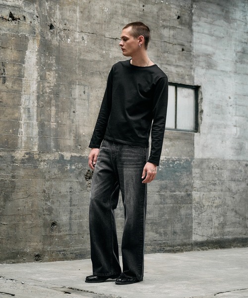 vintage wash straight denim pants / ヴィンテージウォッシュ