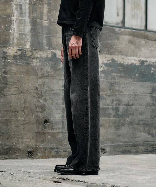 vintage wash straight denim pants / ヴィンテージウォッシュ